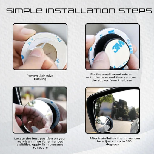 360° Blind Spot Mirrors (Set of 2) Drive Safer, Smarter & Stress Free